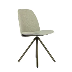 Perfecta Figaro 2 Chaise moderne pivotante en tissu et pieds métal* Chaise De Salle à Manger|Chaise De Bureau