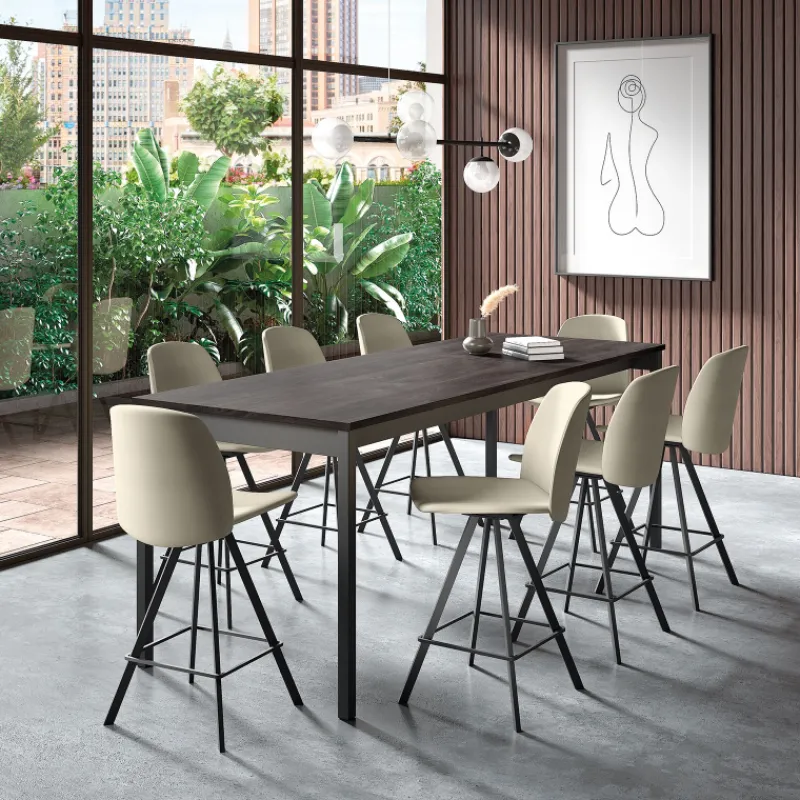Perfecta Figaro Tabouret snack en simili pivotant moderne fabrication belge* Tabouret Snack (assise +/- 65 Cm)|Tabouret De Bar (assise +/- 80 Cm)