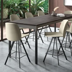 Perfecta Figaro Tabouret snack pivotant en tissu de fabrication belge* Tabouret Snack (assise +/- 65 Cm)|Tabouret De Bar (assise +/- 80 Cm)