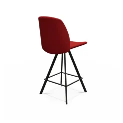 Perfecta Figaro Tabouret snack pivotant en tissu de fabrication belge* Tabouret Snack (assise +/- 65 Cm)|Tabouret De Bar (assise +/- 80 Cm)