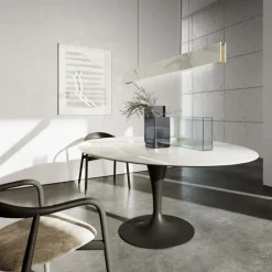 Sovet Italia Flûte Sovet® Table ovale design en céramique* Table De Salle à Manger