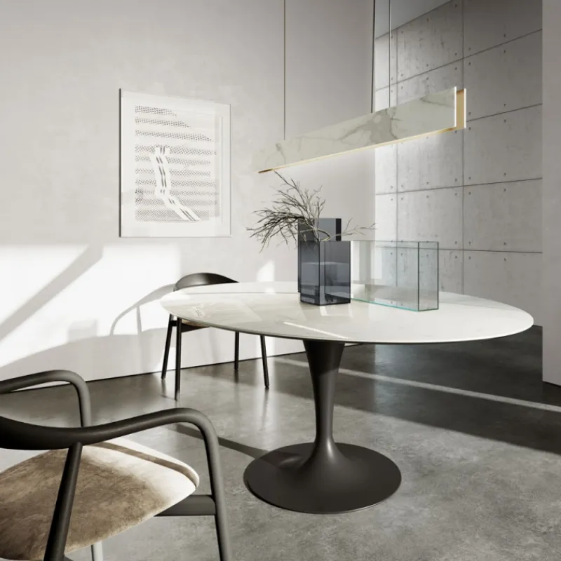 Sovet Italia Flûte Sovet® Table ovale design en céramique* Table De Salle à Manger