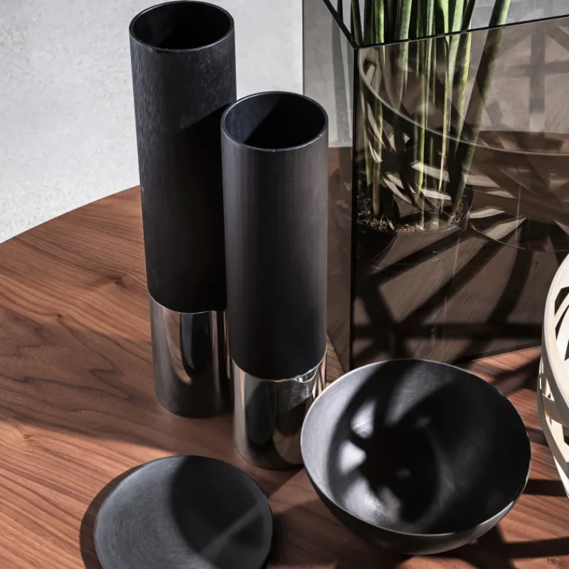 Sovet Italia Flûte Sovet® Table ronde design plateau bois* Table De Salle à Manger