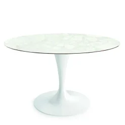 Sovet Italia Flûte Sovet® Table ronde design en céramique avec pied central* Table De Salle à Manger