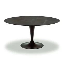 Sovet Italia Flûte Sovet® Table ronde design en céramique avec pied central* Table De Salle à Manger