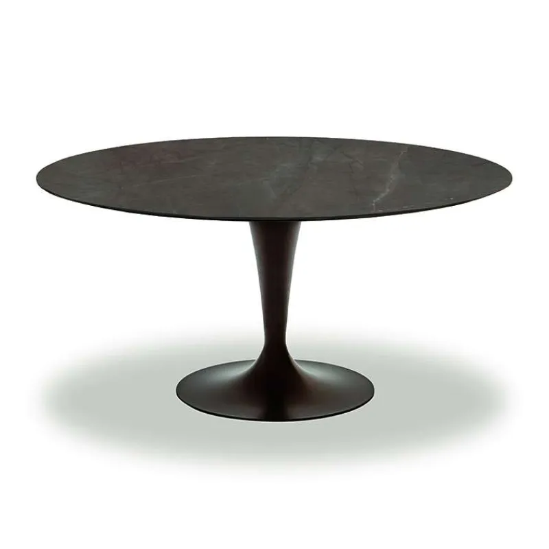 Sovet Italia Flûte Sovet® Table ronde design en céramique avec pied central* Table De Salle à Manger