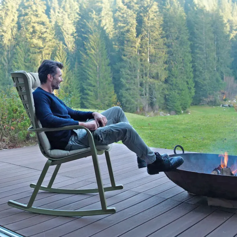 Folio Rocking chair design extérieur réglable en polypropylène* Chaise De Jardin|Fauteuil De Jardin