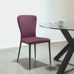 Europea Francine Chaise moderne italienne avec pieds en métal* Chaise De Cuisine|Chaise De Salle à Manger