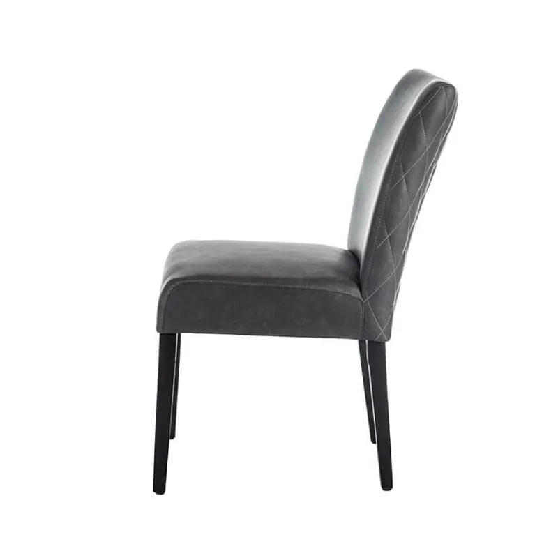 Sessio Fritz diamant Chaise avec dos matelassé en synthétique et pieds en bois* Chaise De Cuisine|Chaise De Salle à Manger