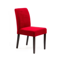 Sessio Fritz line Chaise contemporaine avec dos matelassé en tissu et pieds en bois* Chaise De Salle à Manger|Chaise Salon