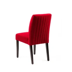 Sessio Fritz line Chaise contemporaine avec dos matelassé en tissu et pieds en bois* Chaise De Salle à Manger|Chaise Salon