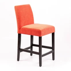 Sessio Fritz line Tabouret snack avec dos matelassé en tissu et pieds en bois* Tabouret Snack (assise +/- 65 Cm)|Tabouret De Bar (assise +/- 80 Cm)