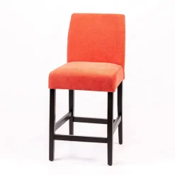 Sessio Fritz line Tabouret snack avec dos matelassé en tissu et pieds en bois* Tabouret Snack (assise +/- 65 Cm)|Tabouret De Bar (assise +/- 80 Cm)