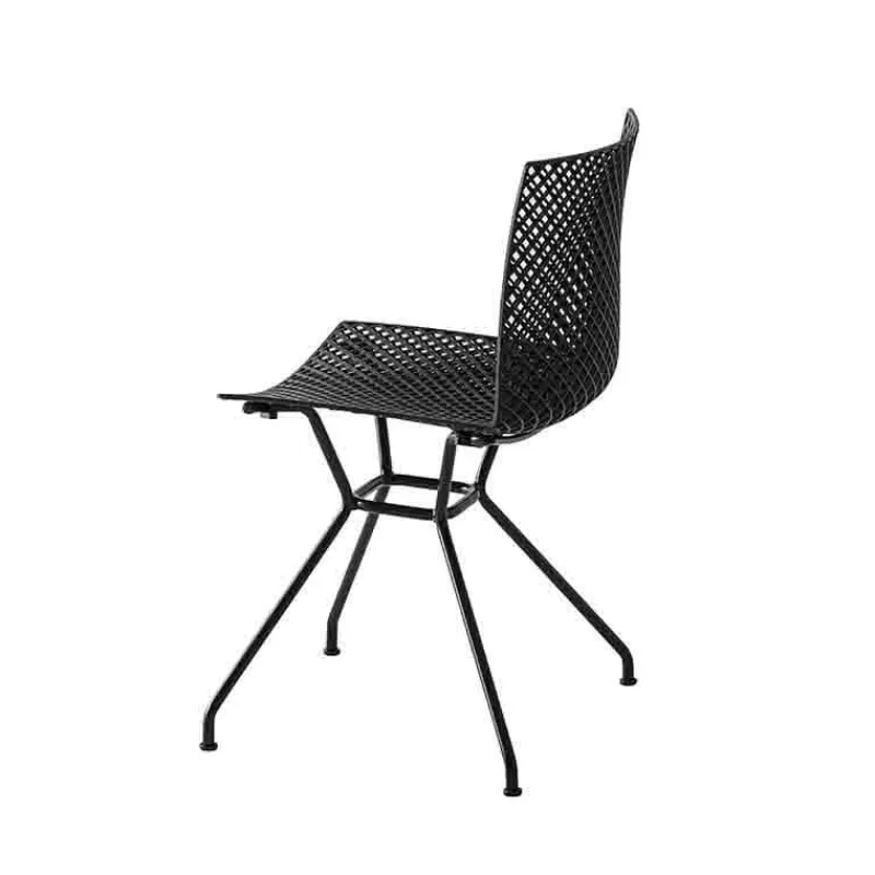 Fuller TC Chaise design italien microperforée avec pieds en métal* Chaise Pour Chambre|Chaise De Cuisine