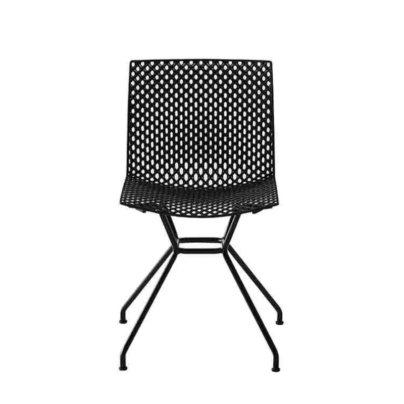 Fuller TC Chaise design italien microperforée avec pieds en métal* Chaise Pour Chambre|Chaise De Cuisine