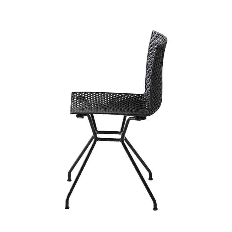 Fuller TC Chaise design italien microperforée avec pieds en métal* Chaise Pour Chambre|Chaise De Cuisine