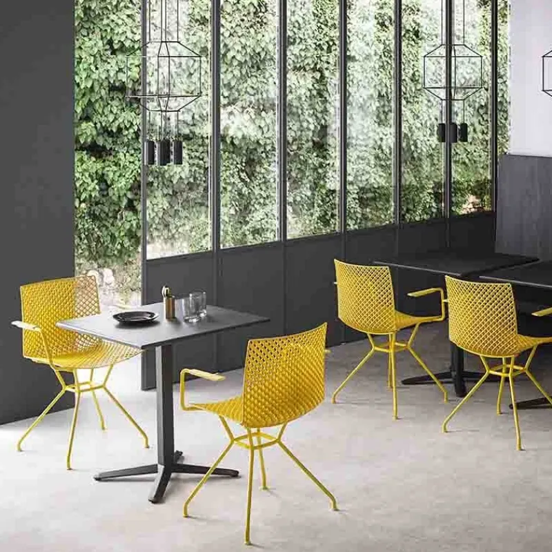 Fuller TCS Chaise design italien avec accoudoirs et coque microperforée* Chaise De Cuisine|Chaise De Salle à Manger