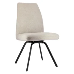 Gabin Chaise confortable en tissu avec dossier inclinable et pieds en métal* Chaise De Salle à Manger|Chaise De Bureau