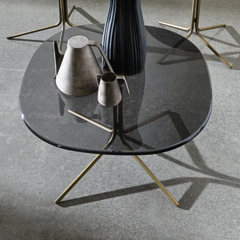 Sovet Italia Genius Table basse design en verre et métal* Table De Salon