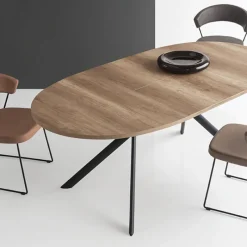 Giove Connubia® Table ovale extensible en mélaminé* Table De Cuisine|Table De Salle à Manger