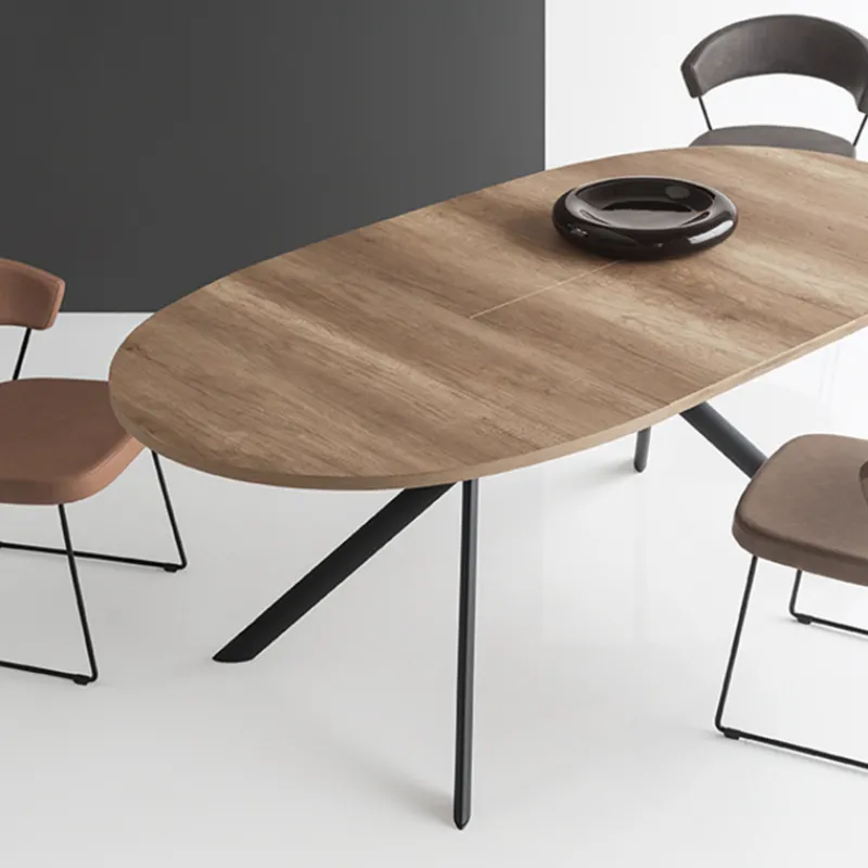 Giove Connubia® Table ovale extensible en mélaminé* Table De Cuisine|Table De Salle à Manger