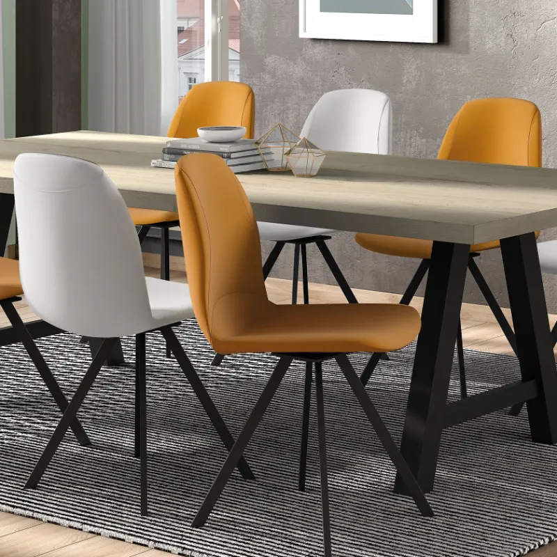 Perfecta Girona Chaise moderne coque pivotante en simili* Chaise Pour Chambre|Chaise De Cuisine