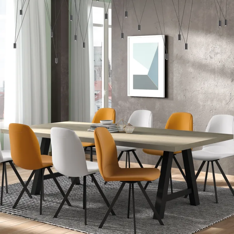 Perfecta Girona Chaise moderne coque pivotante en simili* Chaise Pour Chambre|Chaise De Cuisine