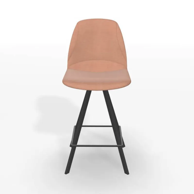Perfecta Girona Tabouret pivotant avec dossier hauteur snack en tissu* Tabouret Snack (assise +/- 65 Cm)|Tabouret De Bar (assise +/- 80 Cm)