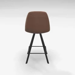 Perfecta Girona Tabouret pivotant avec dossier hauteur snack en tissu* Tabouret Snack (assise +/- 65 Cm)|Tabouret De Bar (assise +/- 80 Cm)