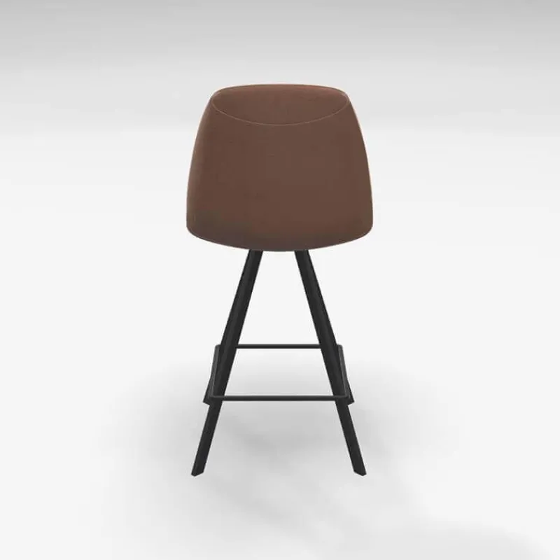 Perfecta Girona Tabouret pivotant avec dossier hauteur snack en tissu* Tabouret Snack (assise +/- 65 Cm)|Tabouret De Bar (assise +/- 80 Cm)