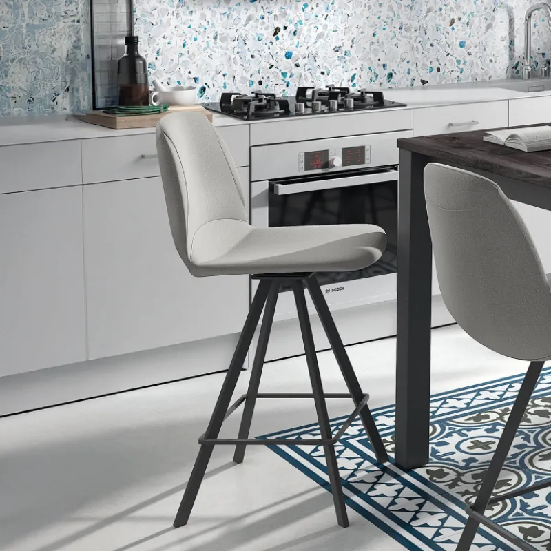 Perfecta Girona Tabouret snack pivotant moderne en simili* Tabouret Snack (assise +/- 65 Cm)|Tabouret De Bar (assise +/- 80 Cm)