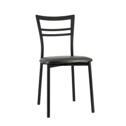 Go 1419 Chaise de cuisine rembourrée en synthétique et métal* Chaise De Cuisine