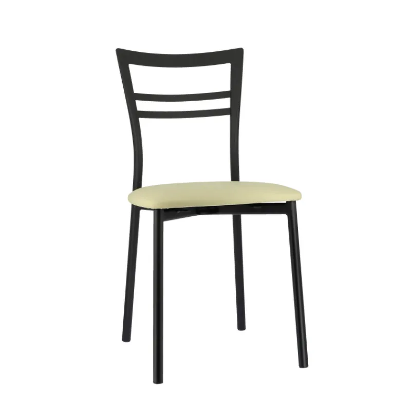 Go 1419 Chaise de cuisine rembourrée en synthétique et métal* Chaise De Cuisine