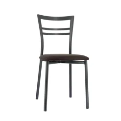 Go 1419 Chaise de cuisine rembourrée en synthétique et métal* Chaise De Cuisine