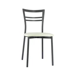 Go 1419 Chaise de cuisine rembourrée en synthétique et métal* Chaise De Cuisine