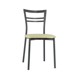 Go 1419 Chaise de cuisine rembourrée en synthétique et métal* Chaise De Cuisine
