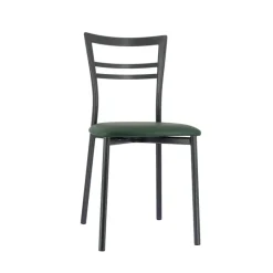 Go 1419 Chaise de cuisine rembourrée en synthétique et métal* Chaise De Cuisine