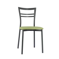 Go 1419 Chaise de cuisine rembourrée en synthétique et métal* Chaise De Cuisine