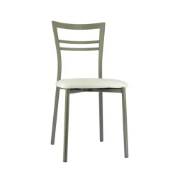 Go 1419 Chaise de cuisine rembourrée en synthétique et métal* Chaise De Cuisine
