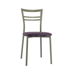 Go 1419 Chaise de cuisine rembourrée en synthétique et métal* Chaise De Cuisine