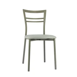 Go 1419 Chaise de cuisine rembourrée en synthétique et métal* Chaise De Cuisine