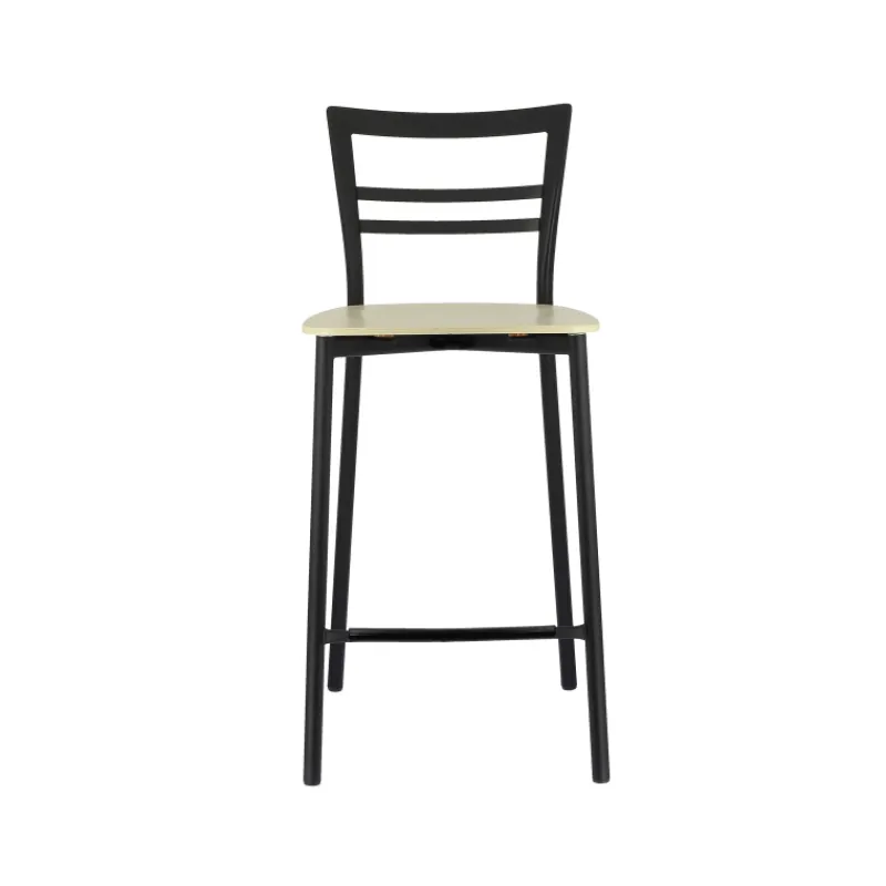 Go Clip Connubia® Tabouret snack contemporain en métal et multiplis bois* Tabouret Snack (assise +/- 65 Cm)|Tabouret De Bar (assise +/- 80 Cm)