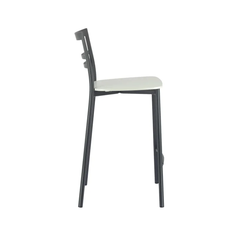 Go Clip Connubia® Tabouret snack contemporain en métal et multiplis bois* Tabouret Snack (assise +/- 65 Cm)|Tabouret De Bar (assise +/- 80 Cm)