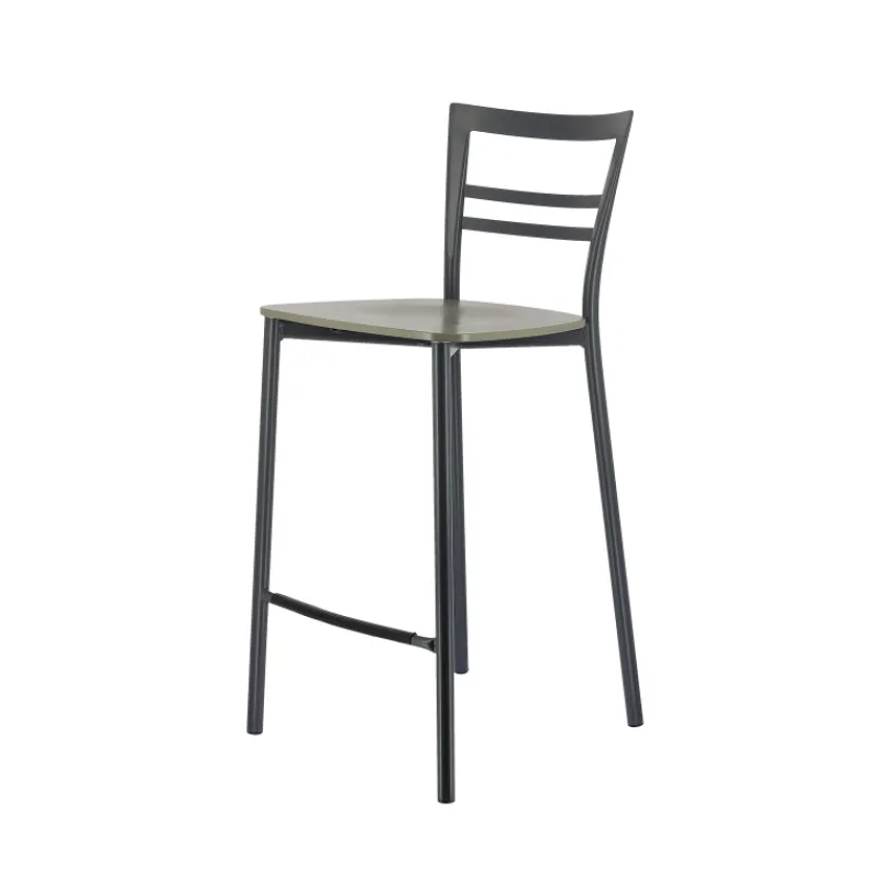 Go Clip Connubia® Tabouret snack contemporain en métal et multiplis bois* Tabouret Snack (assise +/- 65 Cm)|Tabouret De Bar (assise +/- 80 Cm)