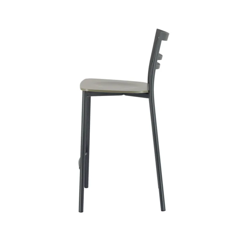 Go Clip Connubia® Tabouret snack contemporain en métal et multiplis bois* Tabouret Snack (assise +/- 65 Cm)|Tabouret De Bar (assise +/- 80 Cm)