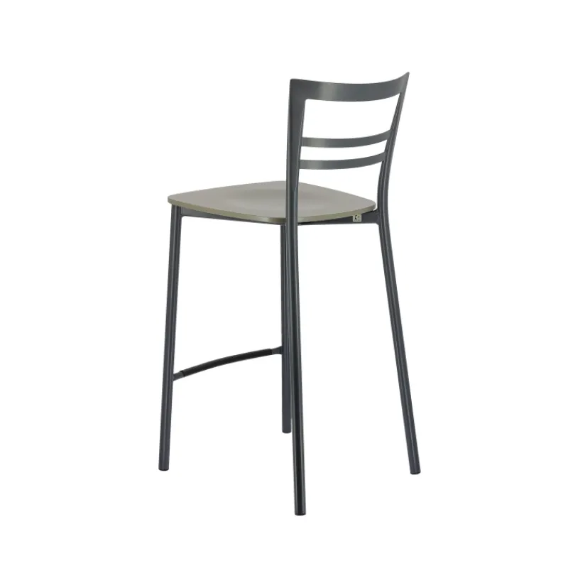 Go Clip Connubia® Tabouret snack contemporain en métal et multiplis bois* Tabouret Snack (assise +/- 65 Cm)|Tabouret De Bar (assise +/- 80 Cm)