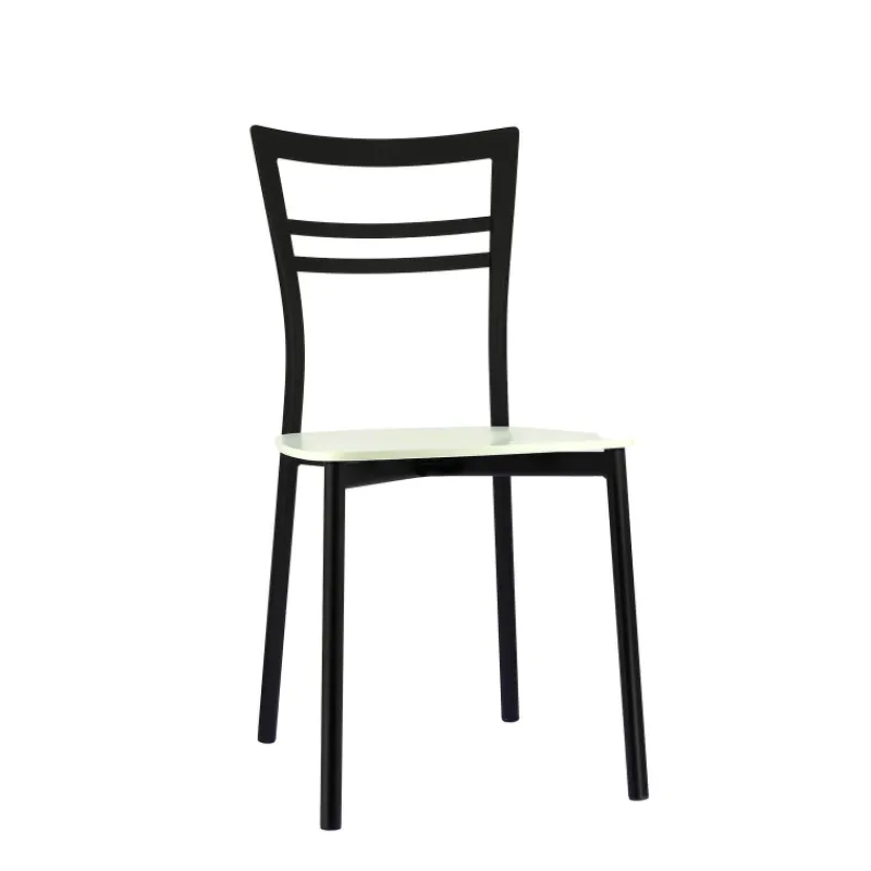 Go Connubia® Chaise contemporaine en métal et assise multiplis bois* Chaise De Cuisine|Chaise De Salle à Manger