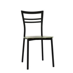 Go Connubia® Chaise contemporaine en métal et assise multiplis bois* Chaise De Cuisine|Chaise De Salle à Manger