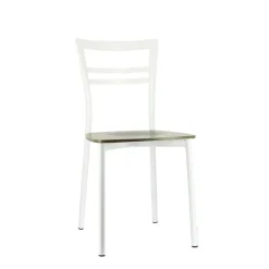 Go Connubia® Chaise contemporaine en métal et assise multiplis bois* Chaise De Cuisine|Chaise De Salle à Manger