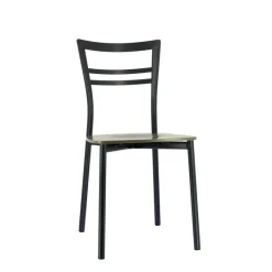 Go Connubia® Chaise contemporaine en métal et assise multiplis bois* Chaise De Cuisine|Chaise De Salle à Manger